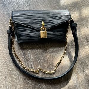 Padlock on strap LV mini belt bag